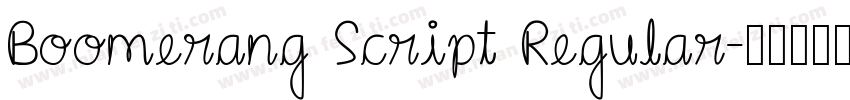 Boomerang Script Regular字体转换